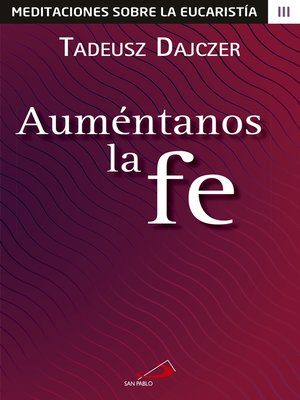 cover image of Auméntanos la fe